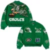 Shop Philadelphia Eagles Chalk Line Kelly Pennant Green Varsity Full-Snap Jacket For Men and Women