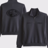 Shop San Francisco Abercrombie Fitch Black YPB neoKNIT MAX Half-Zip Top For Sale