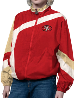 Shop San Francisco Starter Scarlet Gold Vintage Windbreaker Jacket For Women's