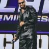 Shop Seth Rollins WWE SummerSlam 2026 Minnesota Black Leather Jacket side view