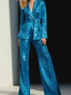 Shop-Sparkly-2-Pieces-Sequin-Notched-Lapel-Formal-Suit-For-Women-Dark-Blue