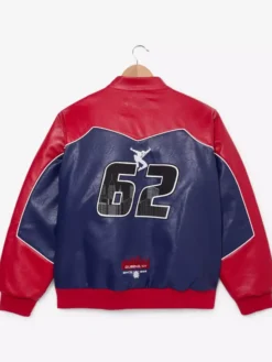 Spider Man Red Leather Moto Jacket