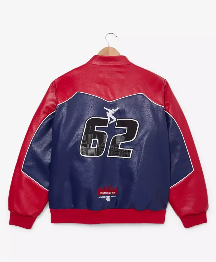 Spider Man Red Leather Moto Jacket