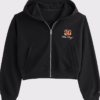 Shop Women’s Abercrombie Fitch Black Cincinnati Bengals YPB On The Go 6AM Full-Zip Hoodie