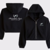 Shop Women's Abercrombie Fitch Black Philadelphia Eagles YPB On The Go 6AM Full-Zip Hoodie