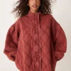 Shop Women's Free People Juno Quilted Cotton Jacket In Burgundy