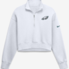 Shop Women's Nike White Philadelphia Eagles Oversized Phoenix Fleece Cropped Quarter-Zip Sweatshirt