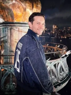 Side View of Spider-Man x Manchester United Blue 2026 Track Jacket