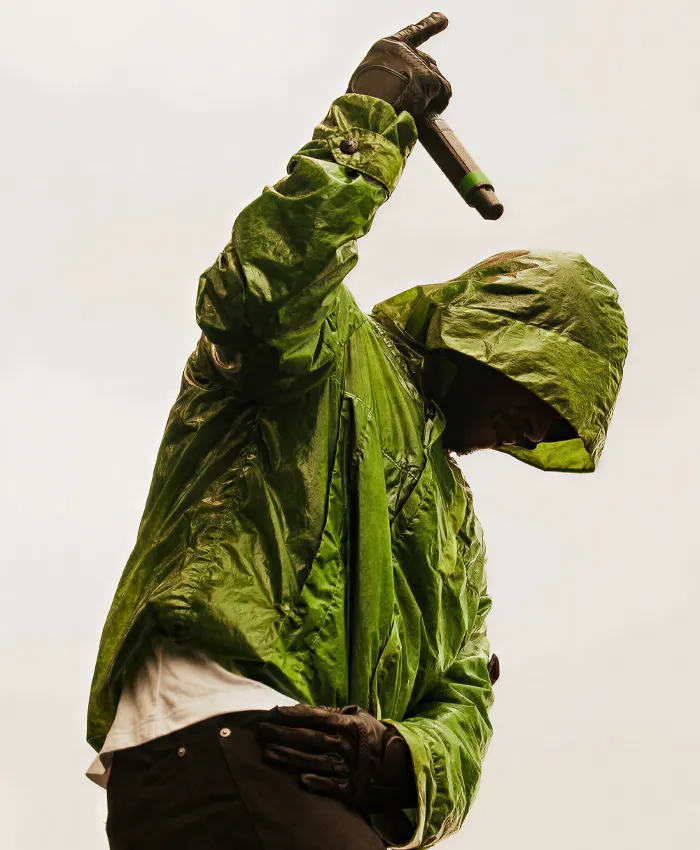 Skepta-Reading-Festival-Stone-Island-Hooded-Green-Rain-Jacket-For-Sale
