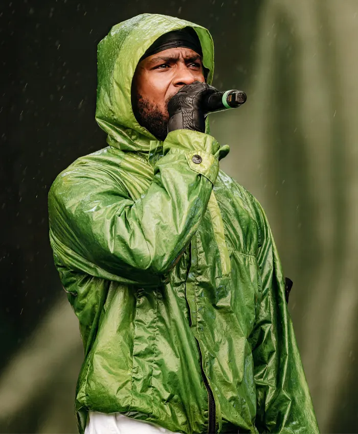 Skepta-Stone-Island-Green-Rain-Hooded-Jacket