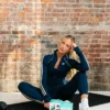 Sophie Cunningham x Once Upon a Coconut Adidas Sport Blue Midlayer Jacket front view