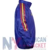 Spain World Cup 2026 Metallic Blue Track Jacket with parachute fabric and elastic cuffs