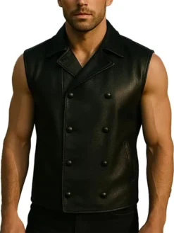 Spider-Black-Leather-Vest-Font