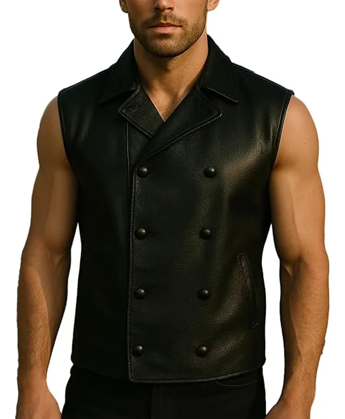 Spider-Black-Leather-Vest-Font