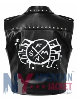 Spider-Man Across the Spider-Verse Spider-Punk Black Leather Vest