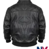 Spider-Man-Black-Leather-Bomber-Jacket-Back