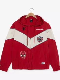 Spider Man Icons Red and Grey Windbreaker Polyester Jacket