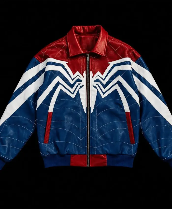 Spider-Man-Leather-Bomber-Jacket