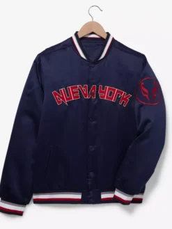 Spider Man Navy Blue Satin Jacket
