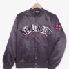 Spider Man New London Grey Satin Bomber Jacket For Sale