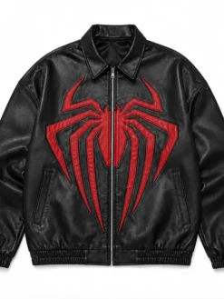 Spider-Man-Oversized-Leather-Jacket