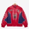 Shop Spider Man Leather Red and Navy Blue Moto Jacket For Men and Women