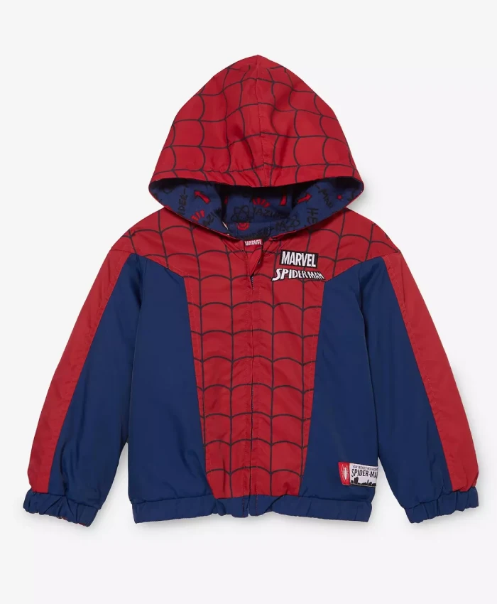 Spider Man Reversible Toddler Hooded Jacket with superhero-inspired design