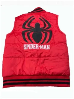 Spider-Man Ultimate Graphic Red Parachute Quilted Puffer Vest back view