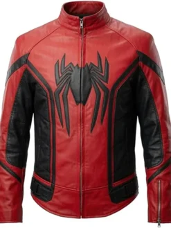 Spider-Red-and-Black-Leather-Jacket