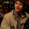 Spike Fearn Movie Finding Emily 2026 Owen Brompton Beige Polyester Jacket front View