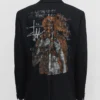 Stüssy x eYe Junya Watanabe Man Black Venus Swirl Suiting Fabric Blazer Jacket back view