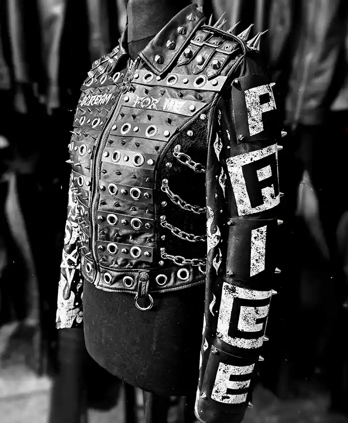 SummerSlam 2026 Minnesota Paige Studded Leather Jacket with premium black leather finish