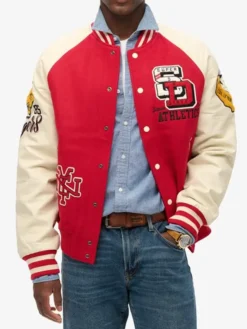Superdry-Red-College-Varsity-Bomber-Jacket
