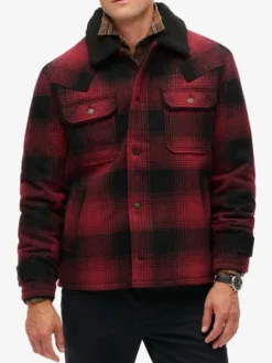 Superdry-Red-Plaid-Mens-Jacket