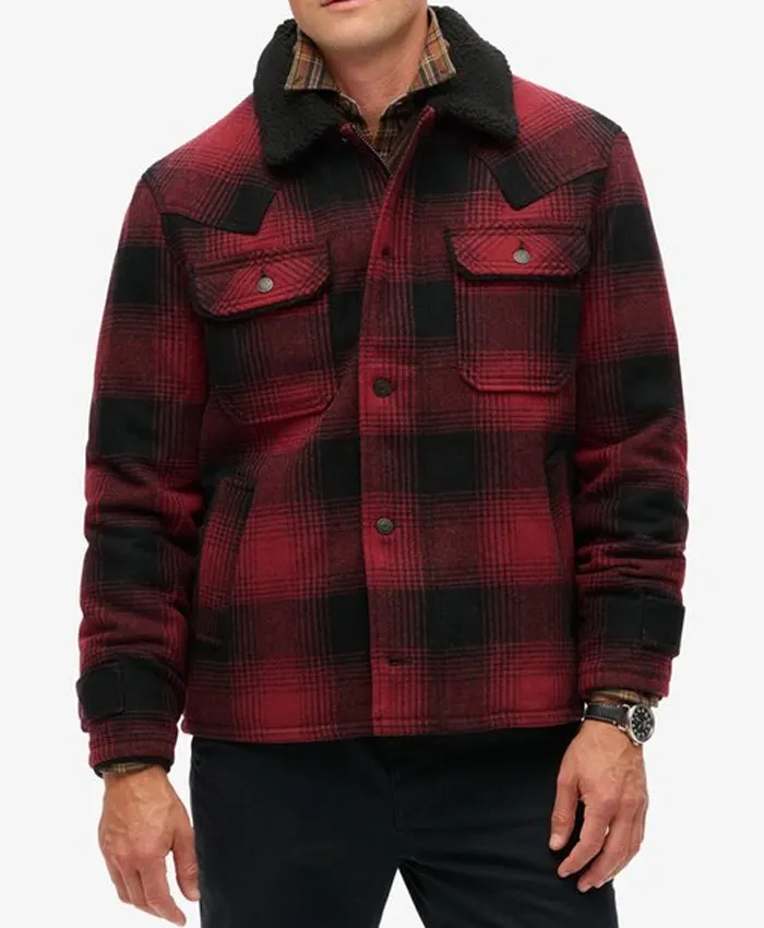 Superdry-Red-Plaid-Mens-Jacket