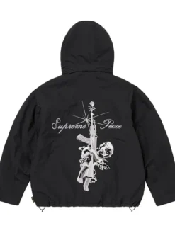 Supreme Fall-Winter 2026 Collection AOI GORE-TEX Black Hooded Jacket back view