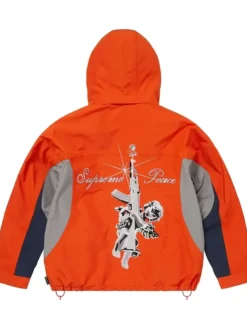 Supreme Fall-Winter 2026 Collection AOI GORE-TEX Orange Hooded Jacket back view
