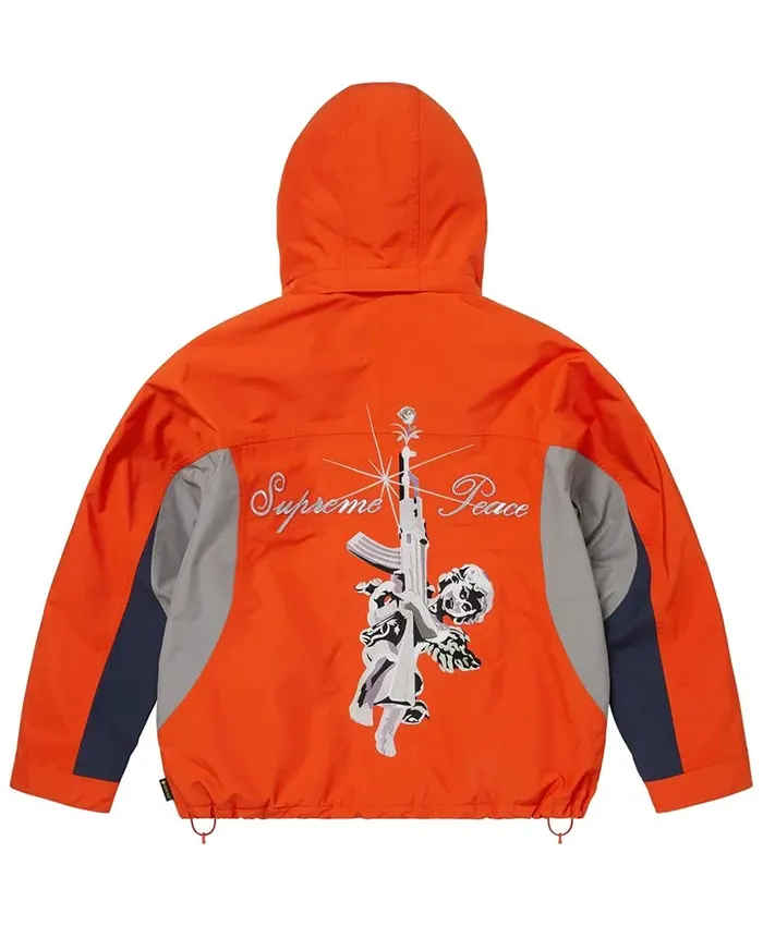 Supreme Fall-Winter 2026 Collection AOI GORE-TEX Orange Hooded Jacket back view