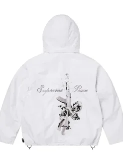 Supreme Fall-Winter 2026 Collection AOI GORE-TEX White Hooded Jacket back view