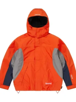 Supreme Fall-Winter Collection 2026 AOI GORE-TEX Orange Hooded Jacket front view