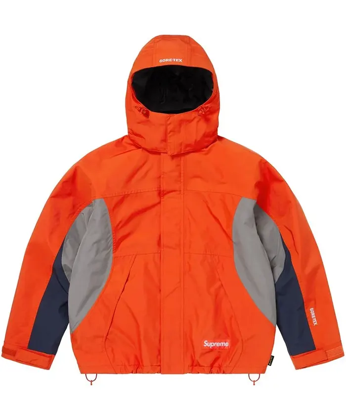 Supreme Fall-Winter Collection 2026 AOI GORE-TEX Orange Hooded Jacket front view