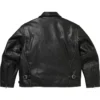 Supreme x Schott Fall-Winter 2026 Distressed Black Leather Jacket back view