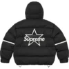 Supreme x Vanson Leathers Winter 2026 Black Cordura Down Hooded Puffer Jacket back view
