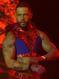 TNA-Lockdown-2026-Trey-Miguel-Red-and-Blue-Spider-Man-Hooded-Vest-Front