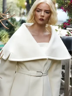 TV Series Lucky S01 Anya Taylor-Joy Lucky White Wool Coat front view