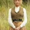 TV-Series Yellowstone Origin 1883 Margaret Dutton Brown Wool Vest front view