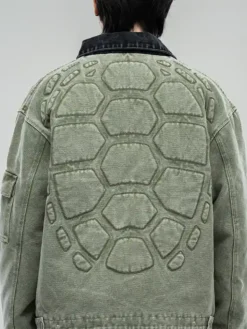 Teenage Mutant Ninja Turtles Green Jacket x Neptun Green Cotton Turtles Jacket back view