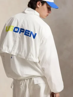 Tennis Championships US Open Polo Ralph Lauren 2026 White Windbreaker Jacket back view