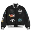 Tom Hardy Marvel Venom Eddie Brock Black Wool Varsity Jacket front view