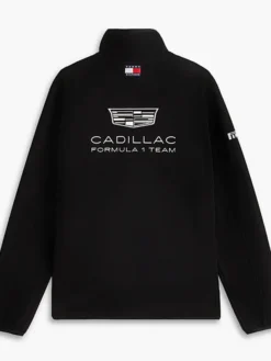 Tommy Hilfiger x Cadillac Formula 1 Team Black Zip Fleece Track Jacket back view